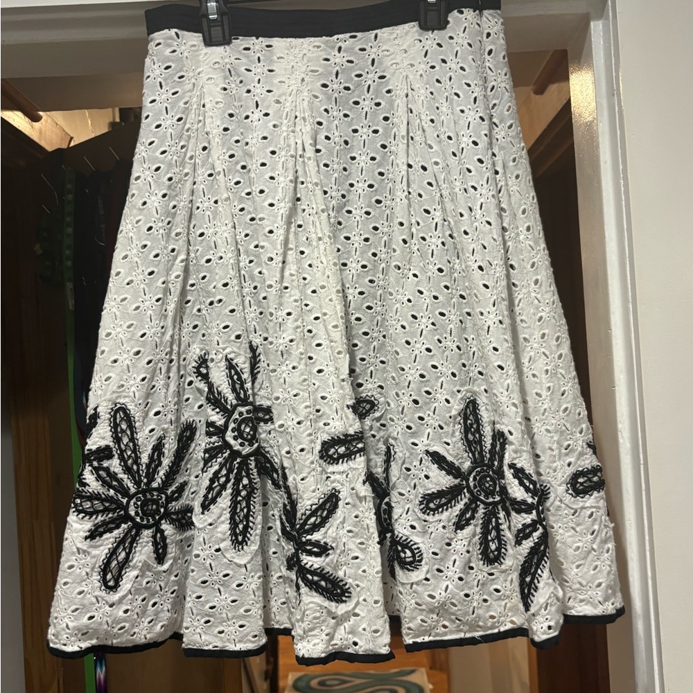 Stunning Basil & Maude swing skirt eyelet